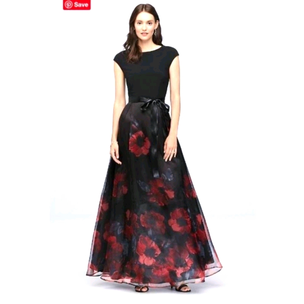 Formal Black/Burgundy Prom/Bridesmaid Dress